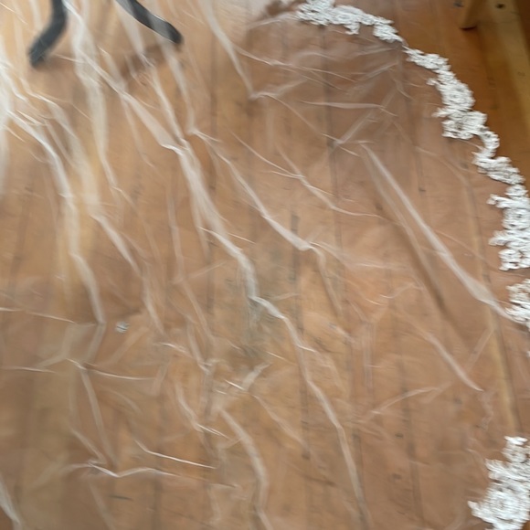 Cathedral lace trim veil - Picture 3 of 4